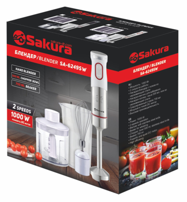 9199308 Блендер погружной SAKURA SA-6249SW белый STDN-0062131 - Вид №1