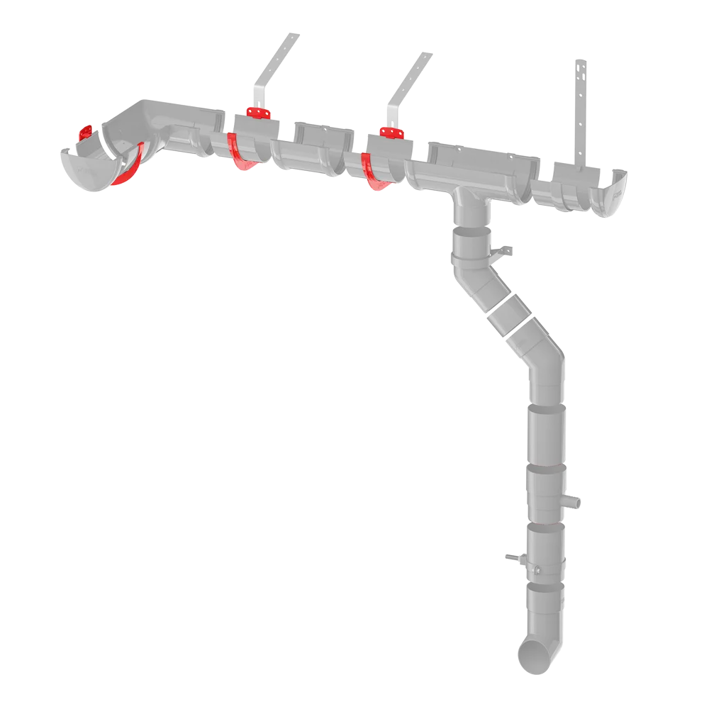 Кронштейн для желоба ПВХ цвет белый ТЕХНОНИКОЛЬ STLM-2160739 - Вид №3