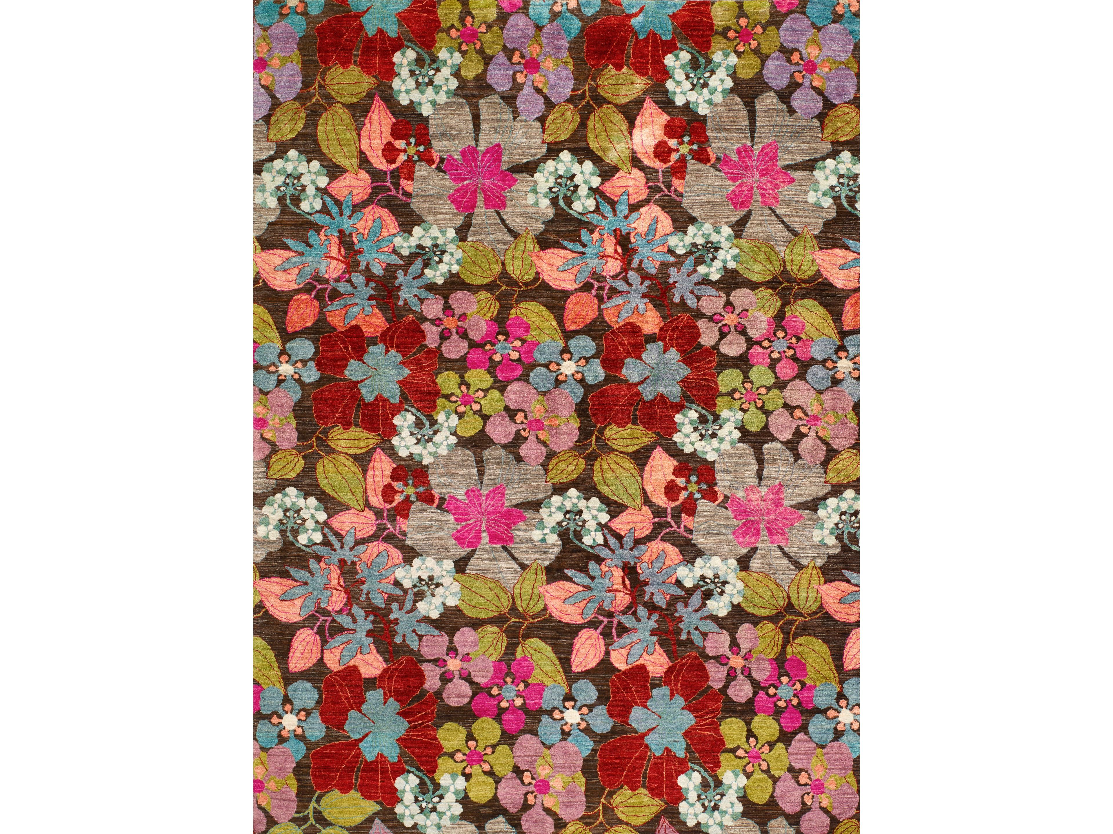 Шерстяной прямоугольный цветочный ковер Zollanvari Flower Power-Designer ARCH-00095124