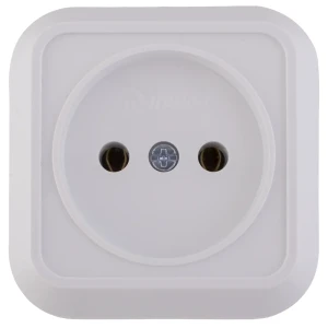 Розетка накладная Makel Siva Ustu без заземления, цвет белый