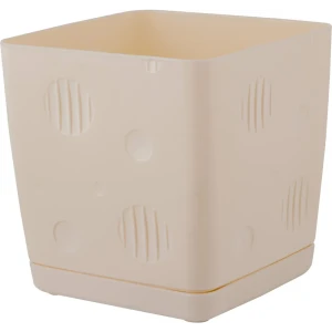 Горшок цветочный Engreen Microcosm 8x8x9 см v0.5 л пластик бежевый