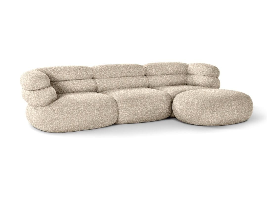 Модульный тканевый диван с полуостровом на 3 места Knoll Biboni ARCH-00052905 - Вид №8