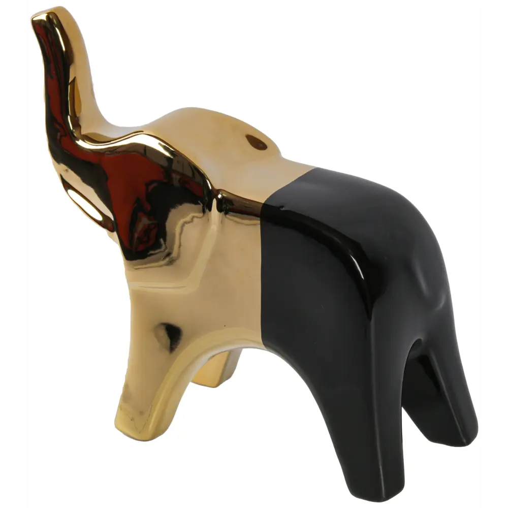 Статуэтка Слон черно-золотая керамика 21 см Santreyd STLM-2112686 - Вид №1