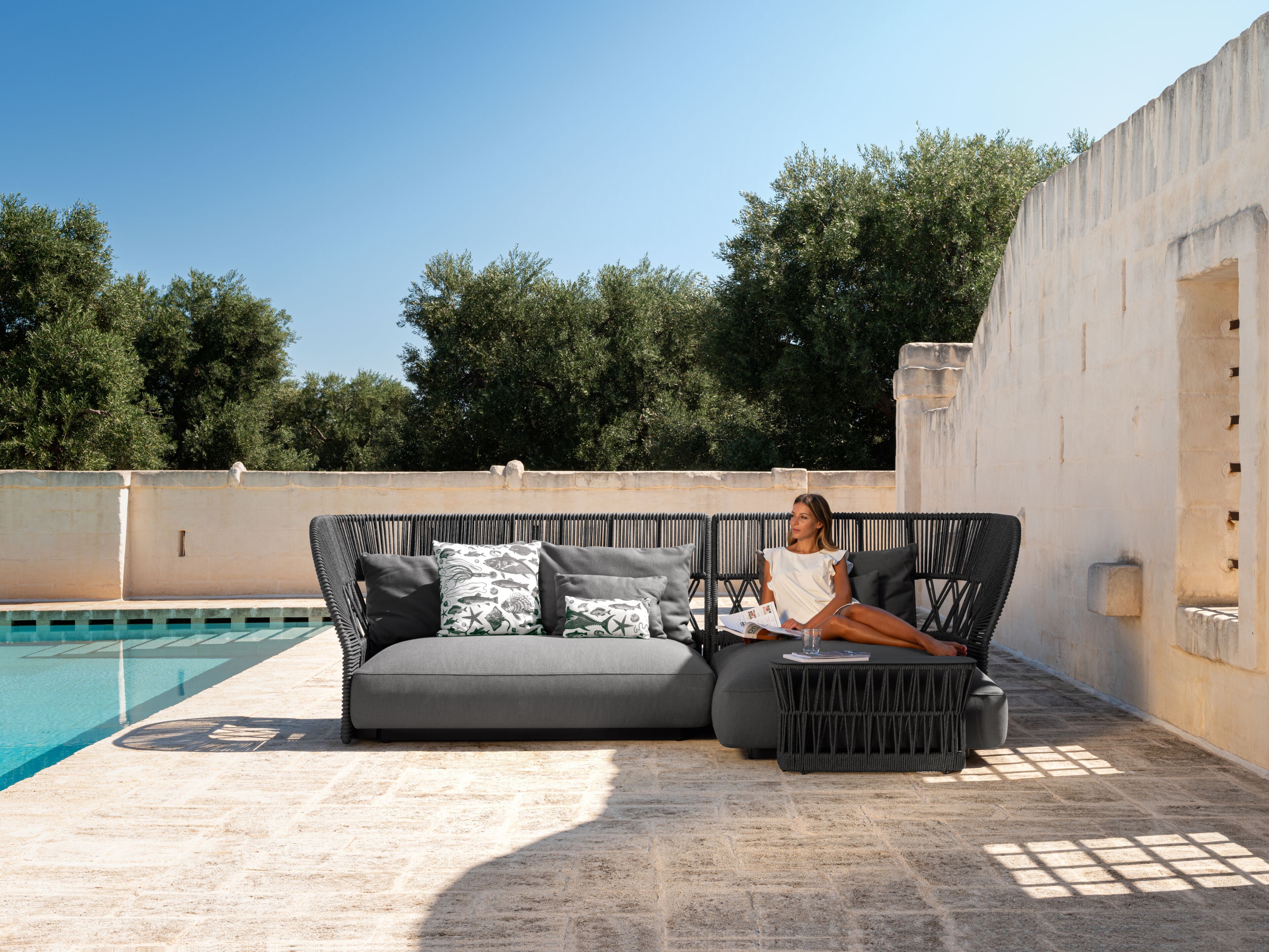 Садовый диван с полуостровом Talenti Cliff Decò ARCH-00087599 - Вид №5