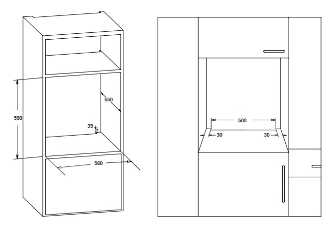 9182376 Электрический духовой шкаф Delvento V6EB56088 черный STDN-0132229 - Вид №2