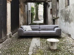 Gobbo Salotti Кожаный диван с подголовником