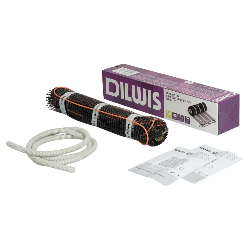 Нагревательный мат для теплого пола DILWIS 1 м2 160 Вт STLM-2102278 - Вид №1