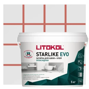 91038556 Затирка Litokol L0485440004 Starlike Evo S.580 Rosso Mattone 5.30кг STLM-1410207