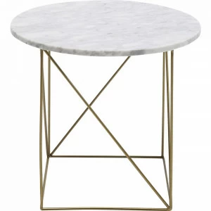 Приставной столик белый круглый 40 см Key Largo KARE KEY LARGO 323040 Белый