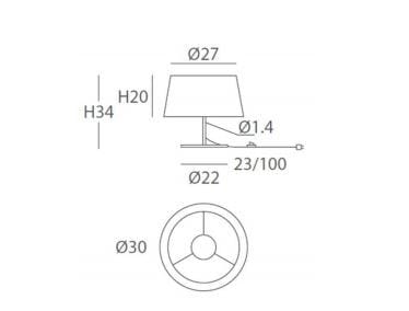 Светодиодная настольная лампа ручной работы из веревки и металла Olé Lighting Drum ARCH-00084195 - Вид №5