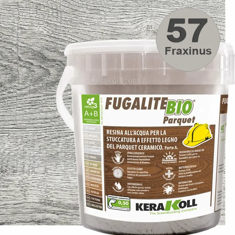 90813236 Затирка эпоксидная Kerakoll Fugalite BIO Parquet Цвет 57 Fraxinus 3 кг STLM-0394030