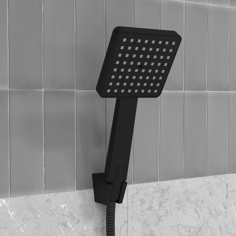 89398606 Смеситель для ванны Iddis BREBL00i10 однорычажный с лейкой и шлангом цвет черный STLM-1569411 - Вид №2