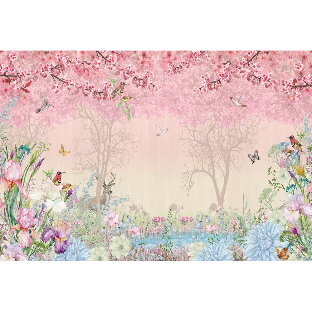 Фотообои Розовый сад флизелиновые 400x270 см L13-190 FBRUSH 3D FLIZART STLM-2204569