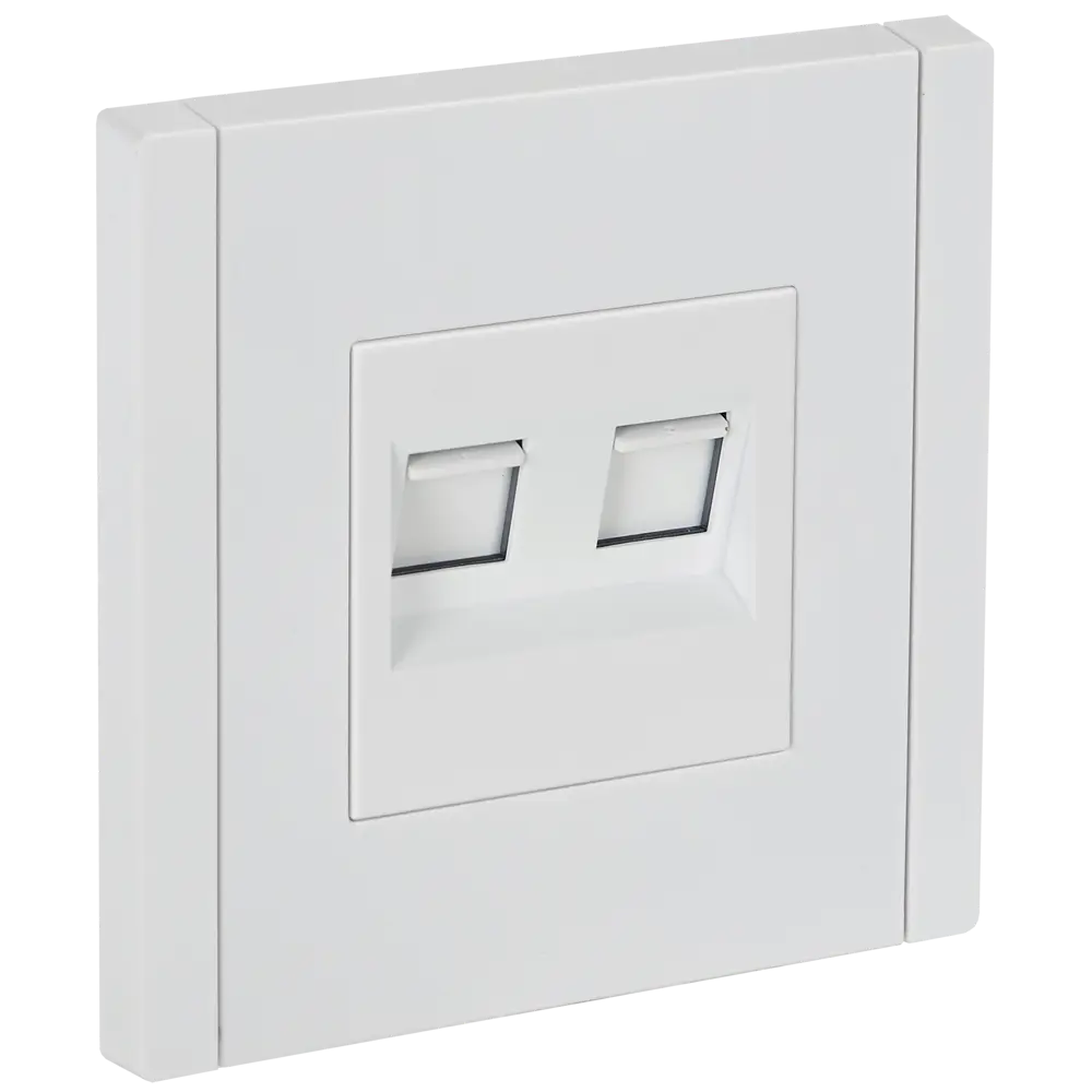Встраиваемая двойная розетка IEK Forte&Piano RJ45 Cat 5e белая 89435996 STLM-1563875