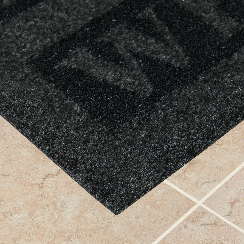Коврик грязезащитный полипропилен/латекс 45x68 см цвет черный CTIM STLM-2082178 - Вид №1