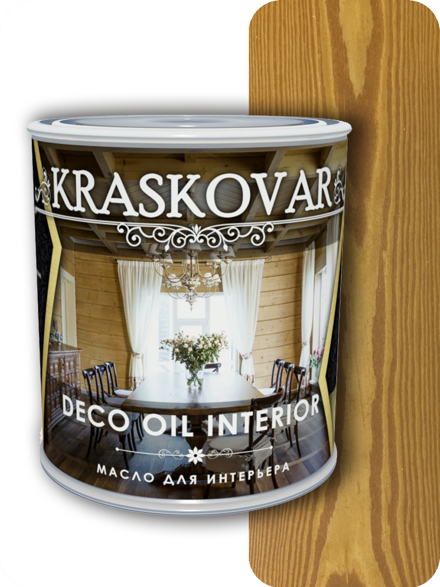 90234452 Масло для интерьера Deco Oil Interior Тик 0.75 л STLM-0142602 KRASKOVAR
