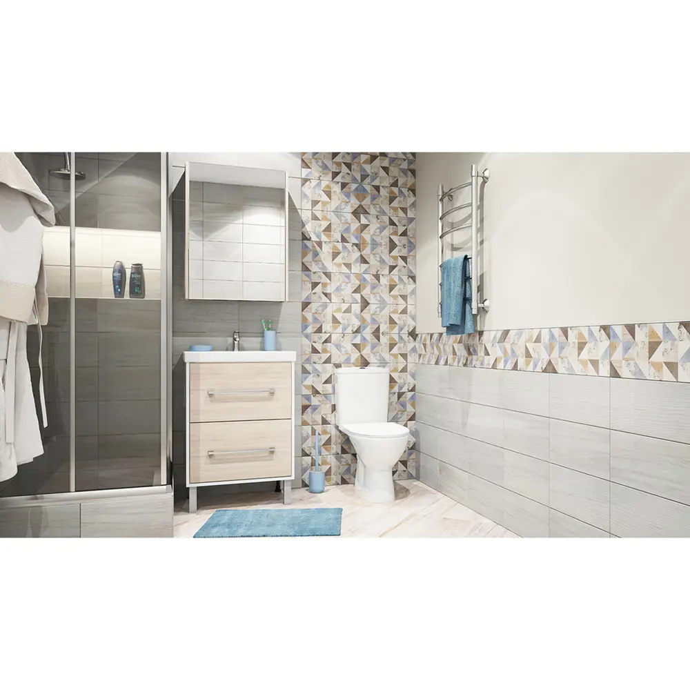 Унитаз напольный Santek Лига с косым выпуском двойным сливом STLM-2061186 - Вид №4