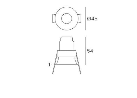 Поликарбонат регулируемый светодиодный встраиваемый прожектор LedsC4 Play ARCH-00006306 - Вид №1