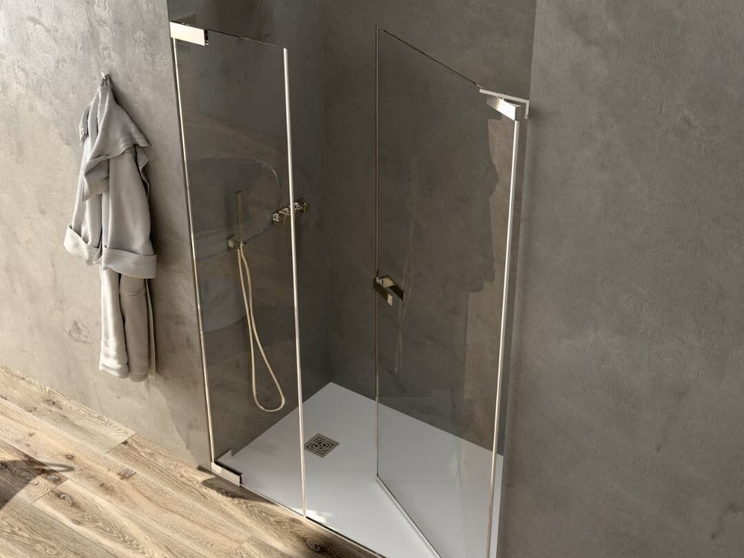 Алюминиевая и стеклянная нишевая душевая кабина с распашной дверью CSA Box Doccia Alma ARCH-00020673