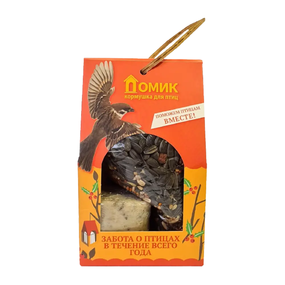 Кормушка для диких птиц Домик, пластик, корм 100 г, брикет 95 г Santreyd STLM-2004841 - Вид №2