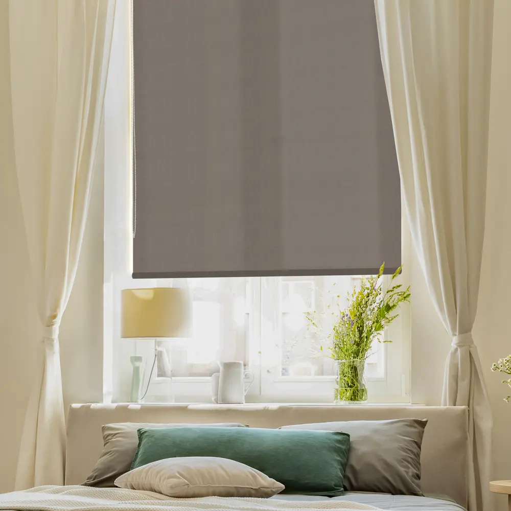 Штора рулонная Inspire Шантунг 70x160 см коричневая STLM-2016224 - Вид №5