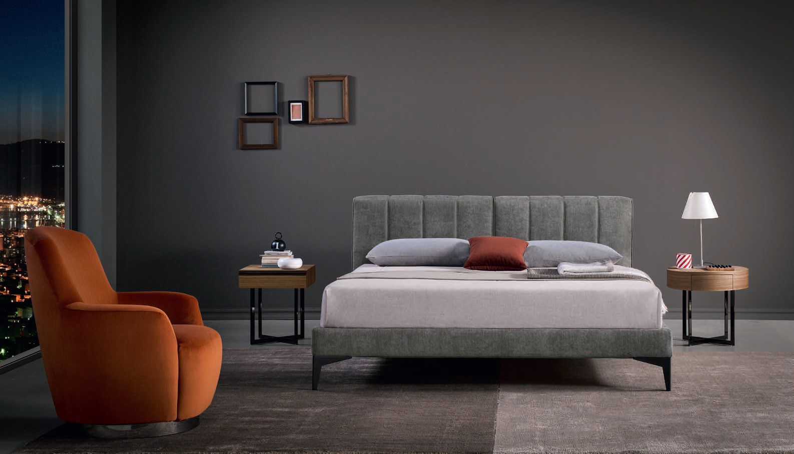 Квадратная прикроватная тумбочка из дерева с ящиками BODEMA профиль ARCH-00046741 - Вид №5