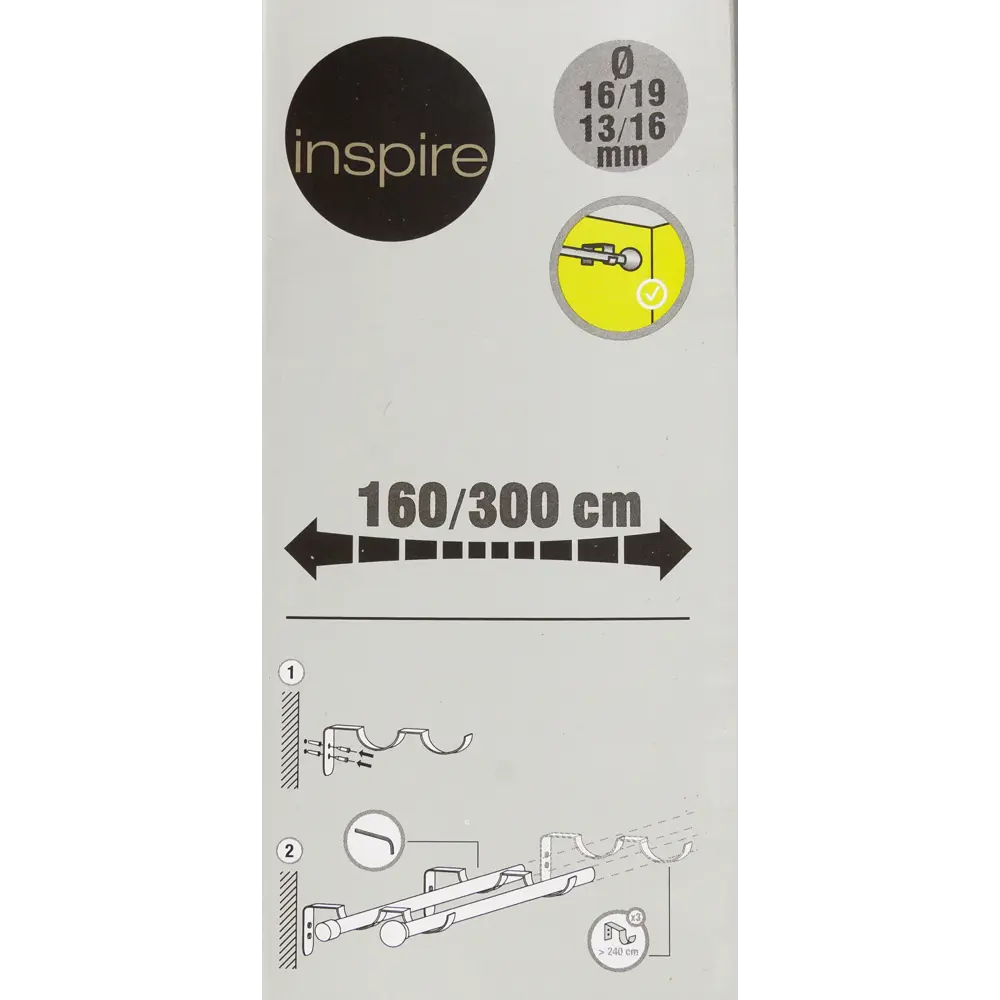 Карниз двухрядный раздвижной Inspire Трапеция 160-300 см цвет белый матовый STLM-2025747 - Вид №8