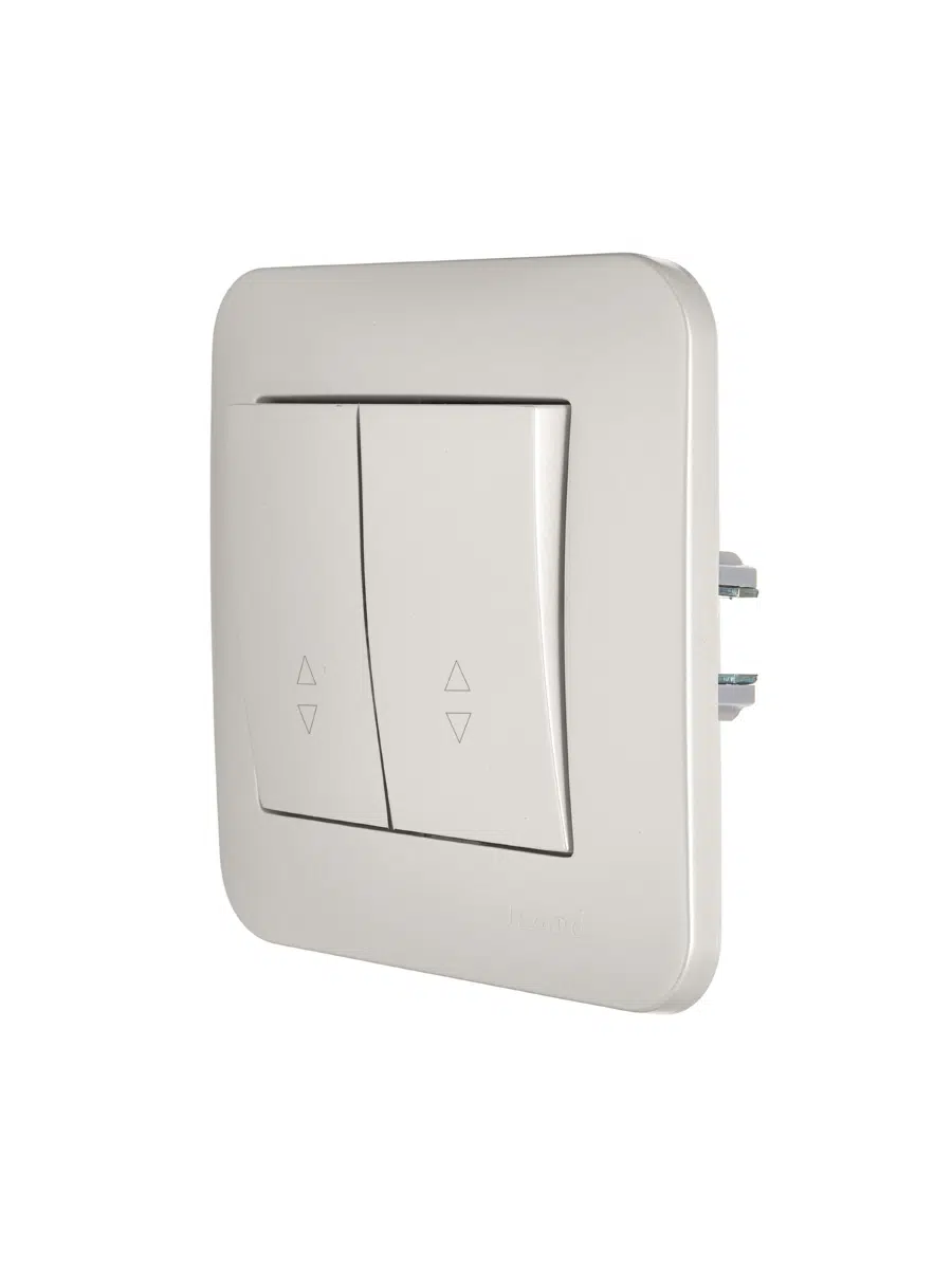 ASTI Выключатель проходной двойной жемчужно-белый перламутр LEZARD 7081-3030-106