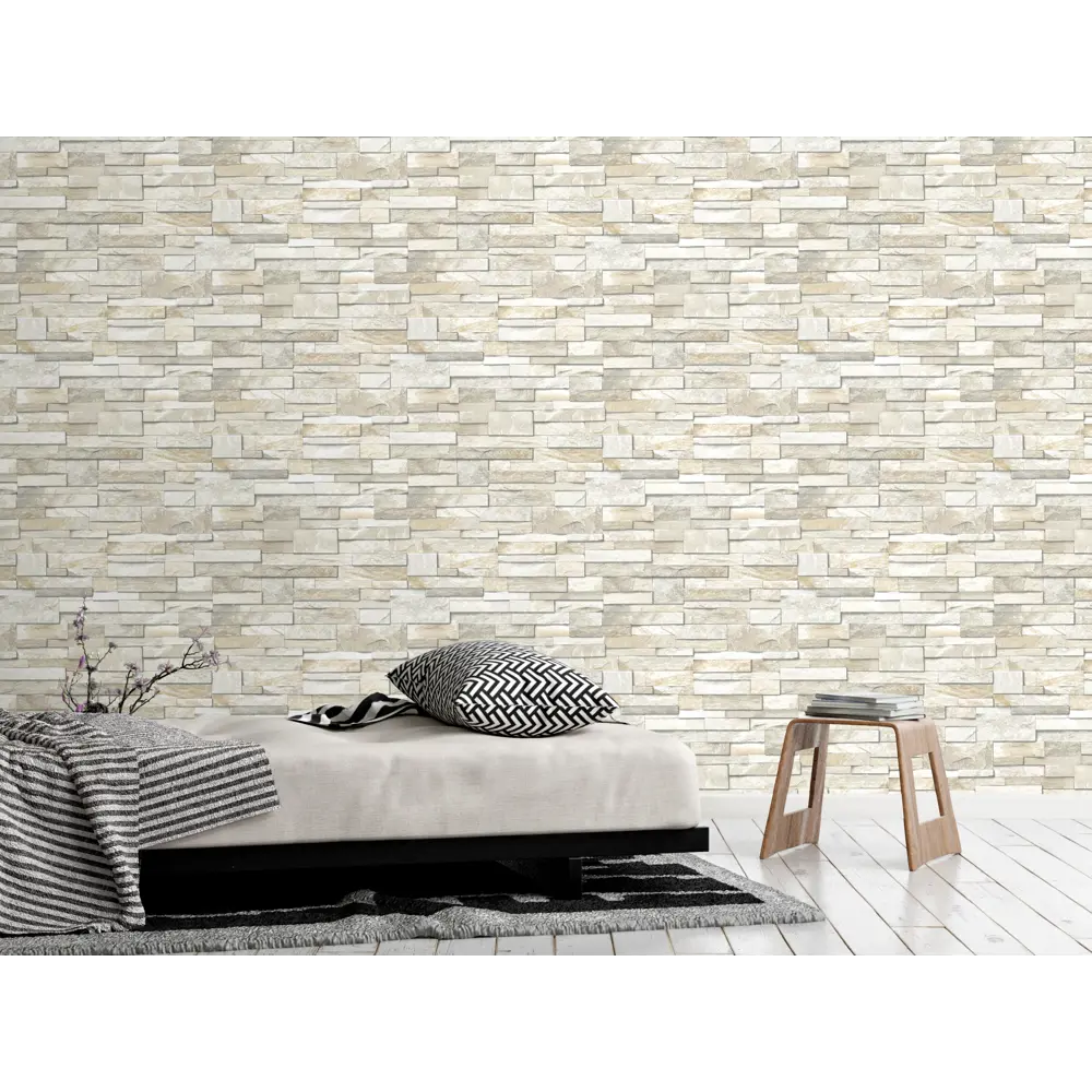 Обои флизелиновые Inspire Samy бежевые 0.53 м STLM-2162694 - Вид №6