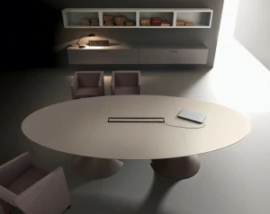 Italy Dream Design Овальный стол для совещаний из cristalplant® Ola