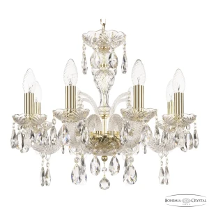91901439 Люстра подвесная Bohemia ivele crystal 321102 321102 8 ламп 16 м² цвет золото STLM-1502520