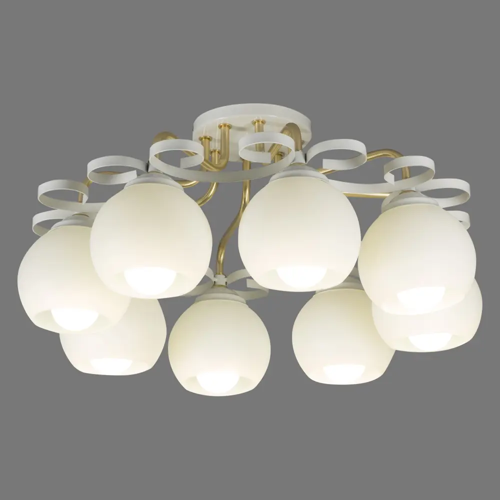 Люстра Принцесса 8xE27x60 Вт цвет белый СВЕТУС STLM-2112075 - Вид №1