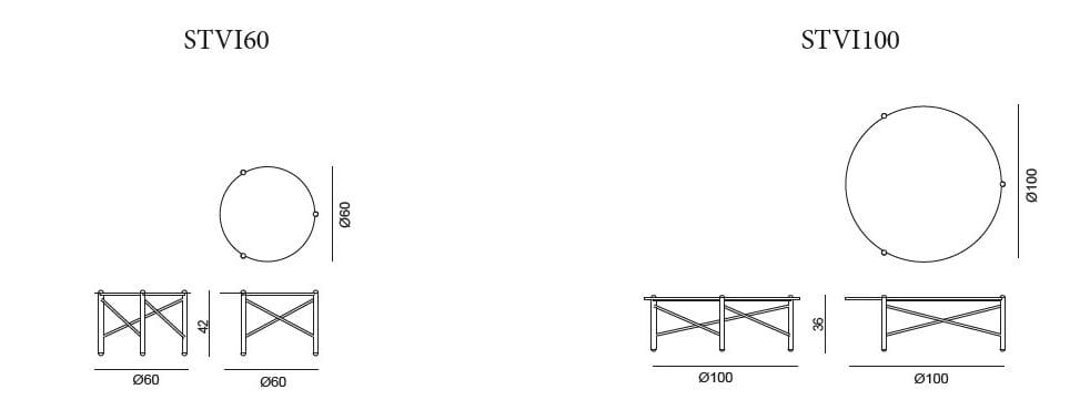 Круглый Хрустальный журнальный столик BBB VITRUVIO ARCH-00123926 - Вид №9