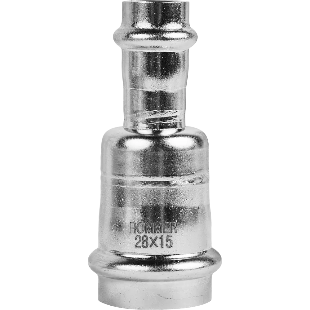 Муфта переходная Rommer 28x15 мм ВПр нержавеющая сталь STLM-2030191 - Вид №1