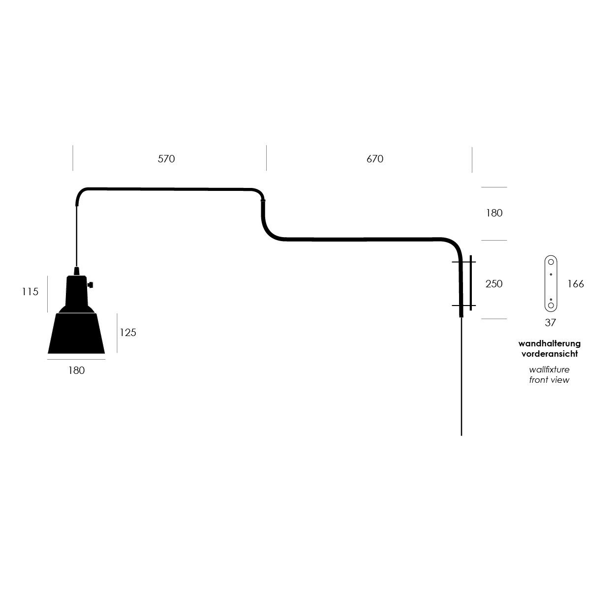 Регулируемая металлическая настенная лампа Midgard Licht K830 ARCH-00129519 - Вид №16
