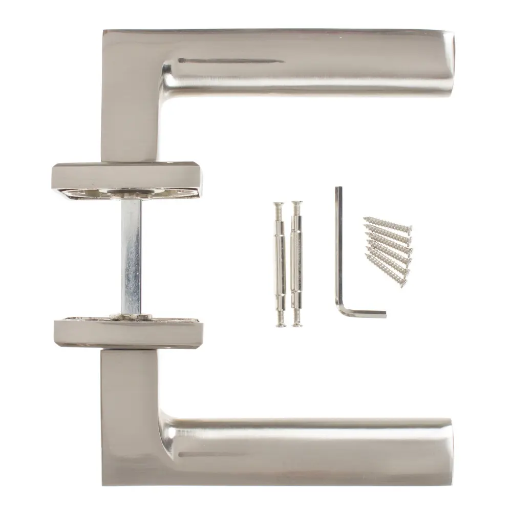 Ручки дверные на розетке EDS-64-30, цвет никель EDSON STLM-2177496 - Вид №3