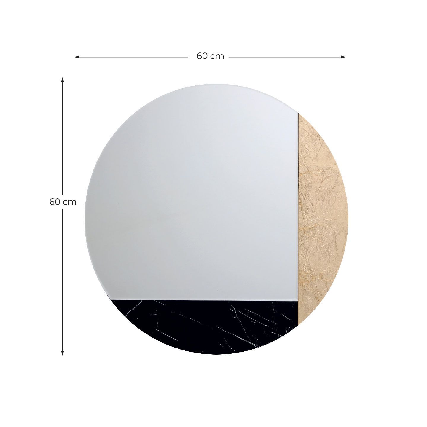 Настенное круглое зеркало Agave BLACK MARBLE ARCH-00102513 - Вид №5