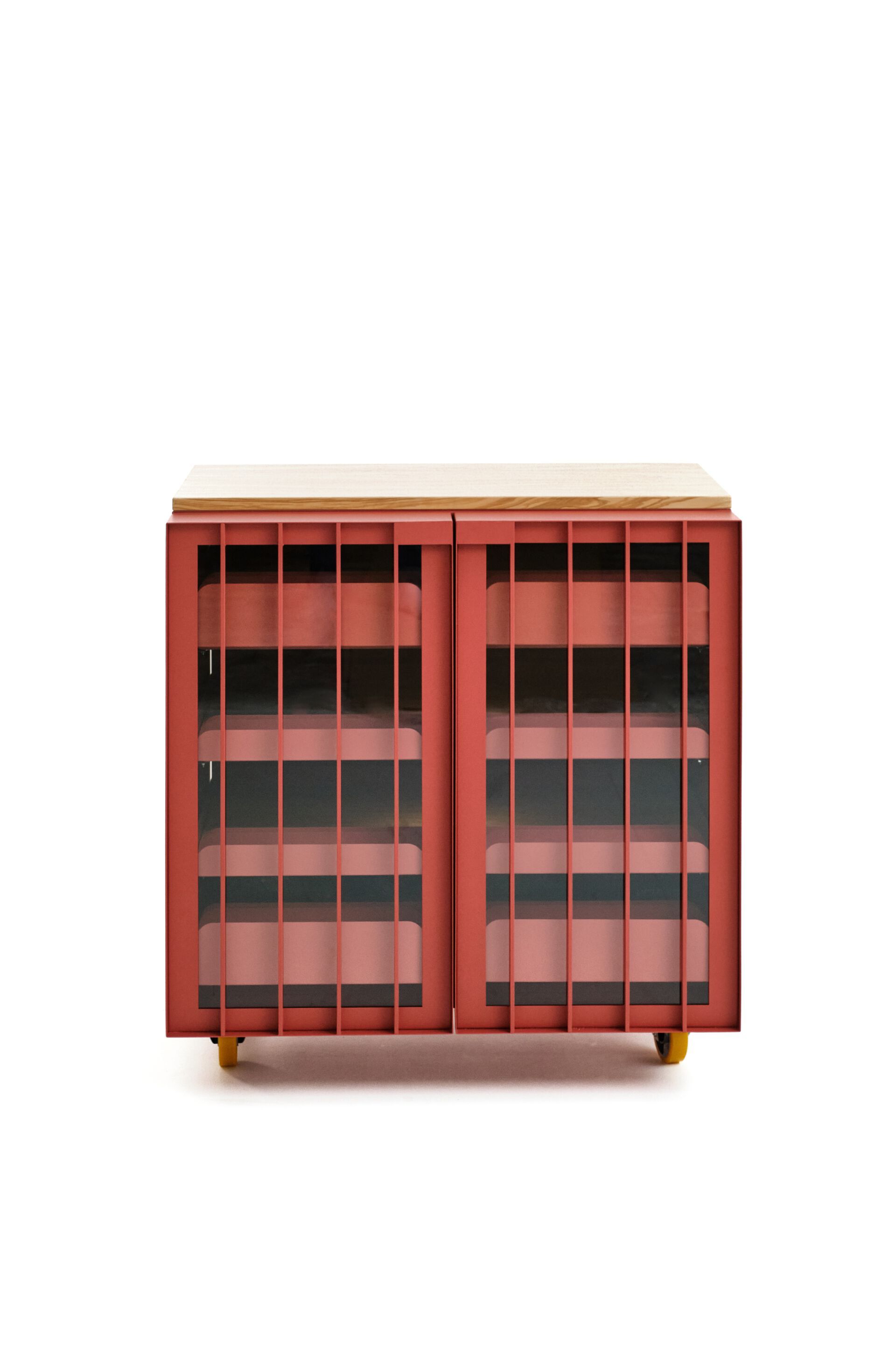 Модульный шкаф из окрашенной стали и оливкового дерева Officine Tamborrino MEMÈ ARCH-00114854 - Вид №9