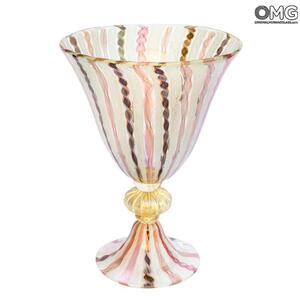 2269 ORIGINALMURANOGLASS Декоративная чаша Лилия из муранского стекла 30 см