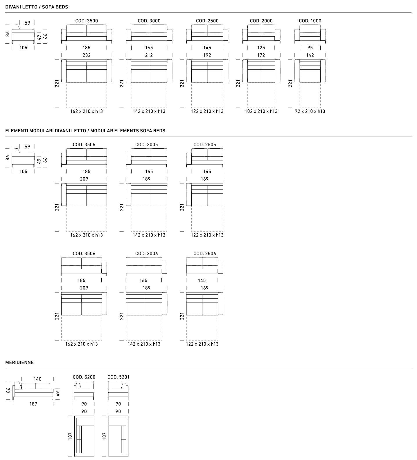 Диван-кровать с двуспальной кроватью Dienne Salotti Views II ARCH-00104163 - Вид №3