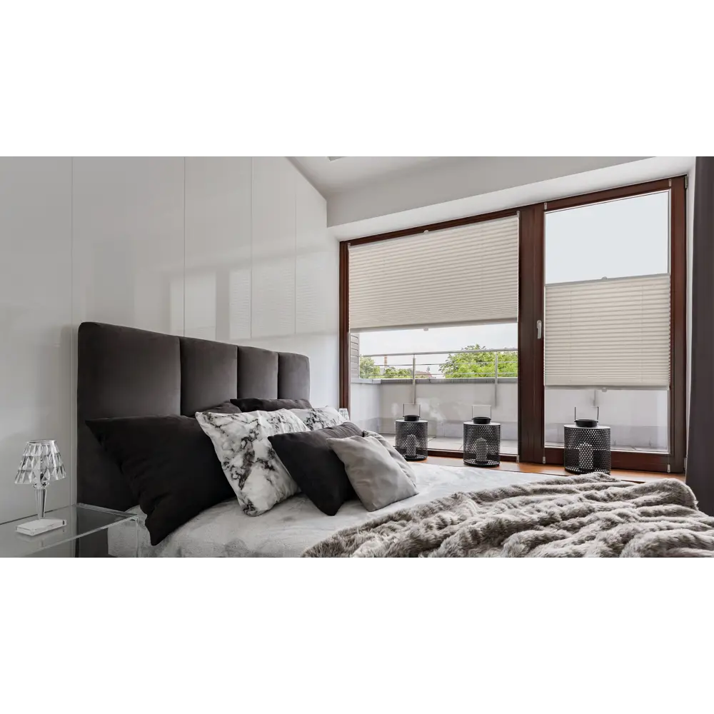 Штора плиссе «Плайн», 55х160 см, текстиль, цвет серый Santreyd STLM-2042627 - Вид №4