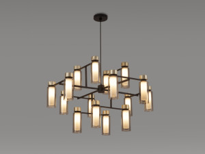 Окрашенная металлическая люстра