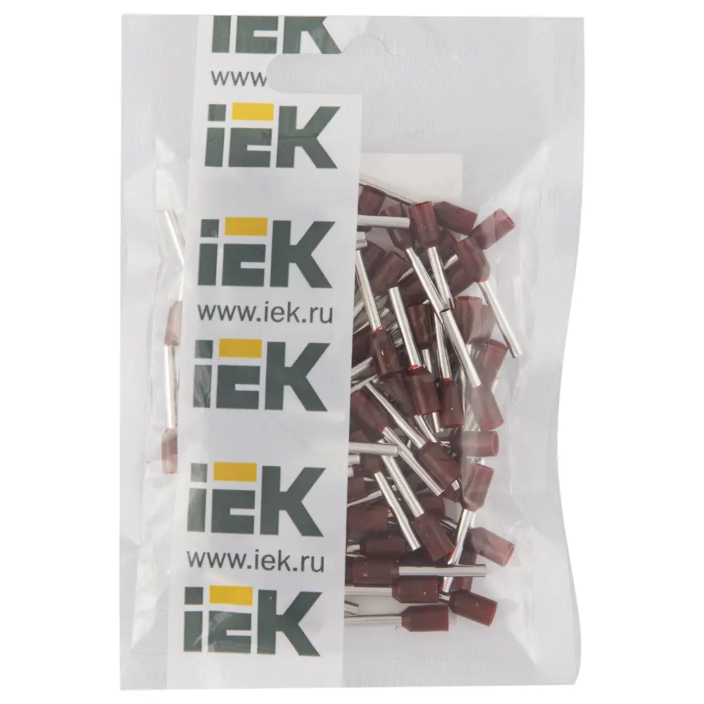 Наконечник-гильза Е1012, 1 мм2, цвет тёмно-красный, 100 шт IEK STLM-2125710 - Вид №1
