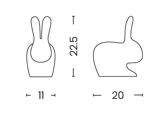 Напольный напольный светильник Сид полиэтилена Qeeboo Кролик ARCH-00073926
