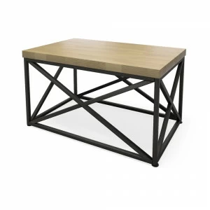 Журнальный столик деревянный с металлическими ножками 96 см Neo Loft MILLWOOD RAW 134447 Коричневый