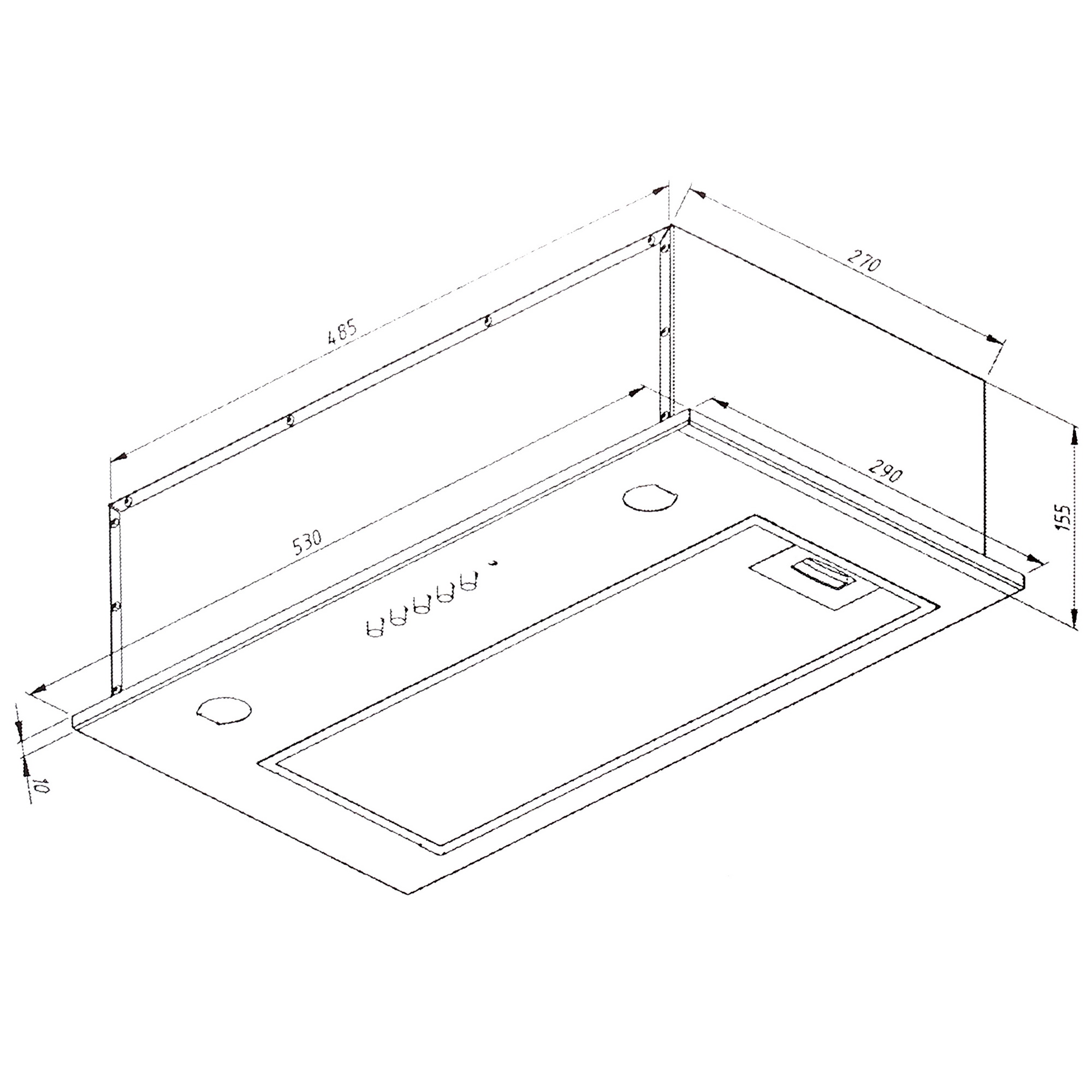 8140415 Вытяжка полновстраиваемая Akpo WK-7 Micra twin черный STDN-0031084 - Вид №7