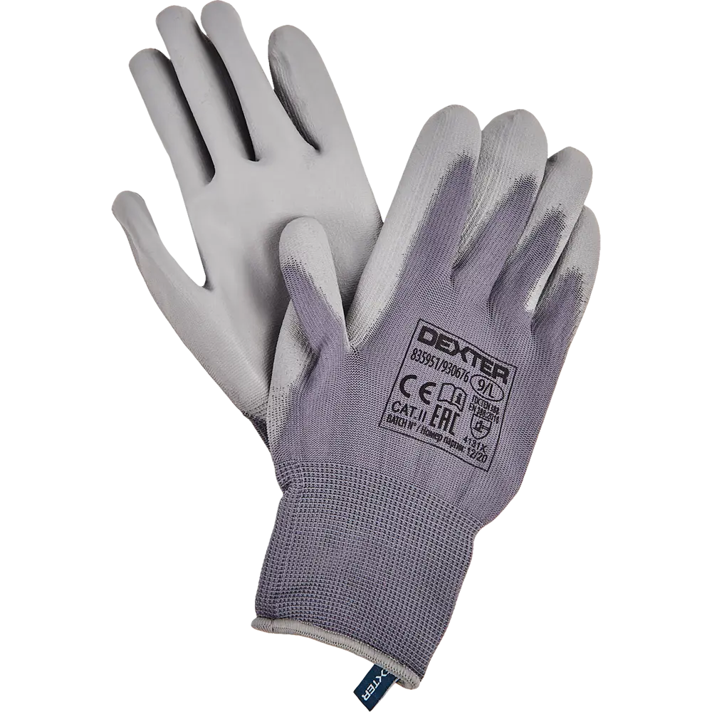 Перчатки нейлоновые с полиуретановым покрытием Dexter размер 9/L STLM-2154993