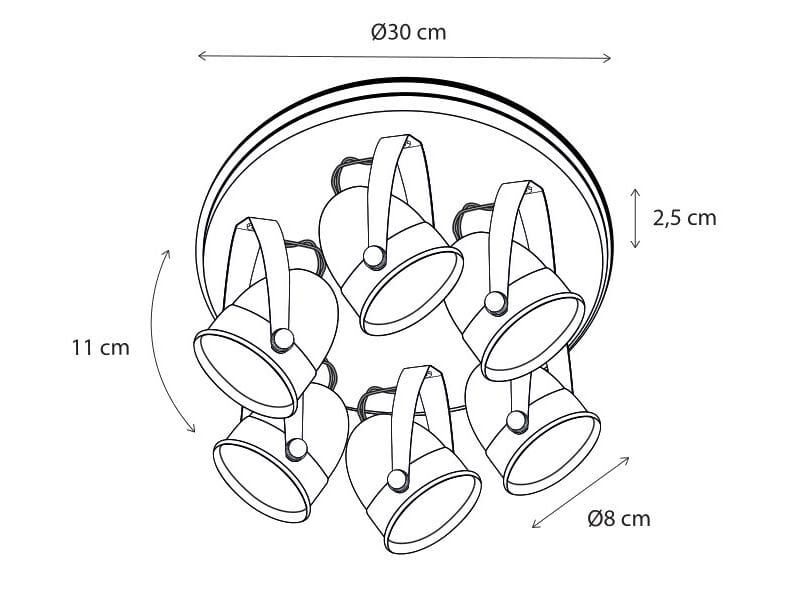 Регулируемая латунная потолочная лампа Authentage Lighting Comète ARCH-00019428 - Вид №1