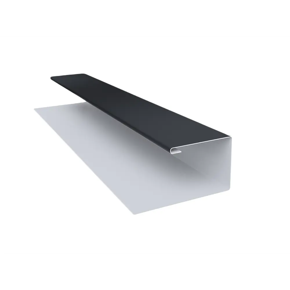 П-планка для профнастила 0.4 мм RAL 7024 серый Santreyd STLM-2147847