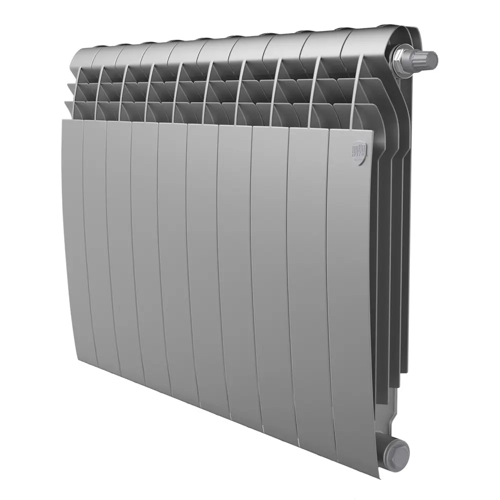 Радиатор секционный Royal Thermo Biliner 500/87 10 секций нижнее подключение биметалл серый 89391441 STLM-2073543 Отсутствует